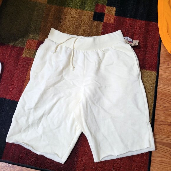 Champion Reverse Weave Chalk Off-White Gym Training Fleece Shorts GF97-1QF S M L - Picture 1 of 11